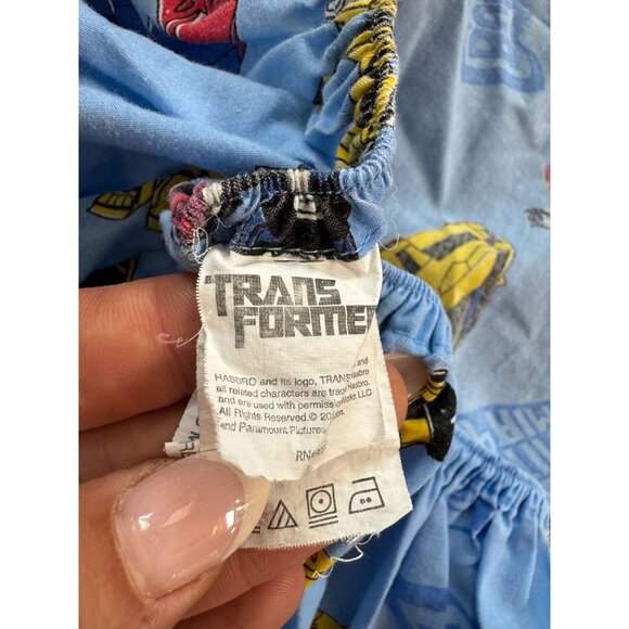 VTG Transformers Optimus Prime & Bumblebee Fitted Baby Toddler Crib Sheet Blue - Picture 2 of 4